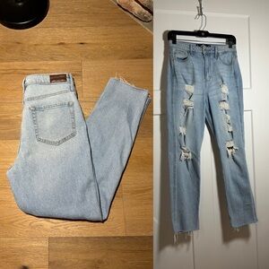 Size 27 ultra high rise mom jeans, Hollister size 5 jeans